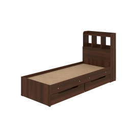 Ліжко дитяче Linio (215х83,5х118 см, з шухлядками, горіх)