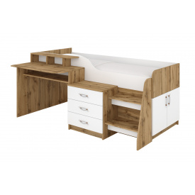 Ліжко двоярусне Eximo (193х123,2х88,5 см, тахо + білий)