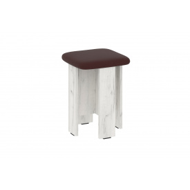 Табурет PlatePlace (коричневий + крафт, 35х35х45 см)