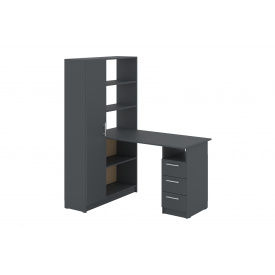 Стіл письмовий Verno (130х94х75/162 см, антрацит)