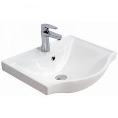 Раковина накладная RJ TULIP 555x460 прямоугольная керамика, белый (RJFU081-0055WH) Кам'янець-Подільський