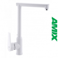Смеситель для кухни AMIX Mario-017 White (без подвода), Белый