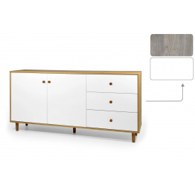 Комод UrbanOak-5 2ДВ 3ШУХ (шварцвальд і німфея альба, 159x39x77 см) IMI