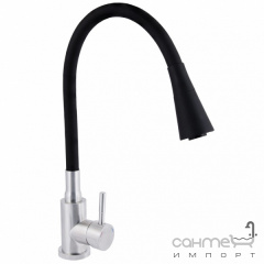 Смеситель для кухни с гибким изливом Lidz Aria 015 F31 LDARI015F31BNK31872 никель/черный Виноградов