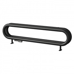 Дизайнерский горизонтальный радиатор ISAN Coron Double Horizontal 330x1000 черный Черкаси