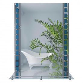 Зеркало для ванной комнаты Lidz Michelle 700х500 прямоугольное с полочкой (LD78MI5070)