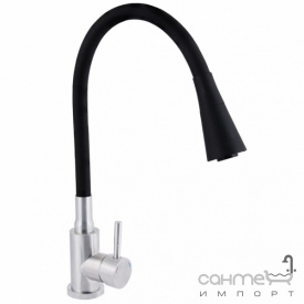 Смеситель для кухни с гибким изливом Lidz Aria 015 F31 LDARI015F31BNK31872 никель/черный