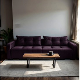Диван-трансформер Tobi Sho ARMADA прямий м'який шеніл Chelsea Фіолетовий/68, 2250х900х970 мм