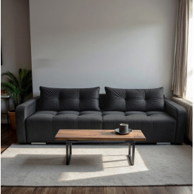 Диван-трансформер Tobi Sho ARMADA прямий м'який шеніл Chelsea Темно-сірий/97, 2250х900х970 мм