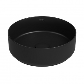 Умывальник накладной Isvea Infinity 360x360 круглый, черный матовый (10NF65036-2N)