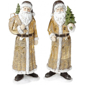 Статуетка Santa із ялинкою 30 см, шампань Bona DP43007