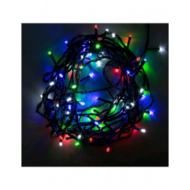 Светодиодная гирлянда электрическая Led на 300 светодиодов с контроллером черный провод Разноцветный