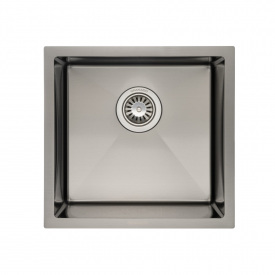 Кухонная мойка врезная GRANADO Under top STEEL S201 450х430 квадратная, черная (GS08201B)
