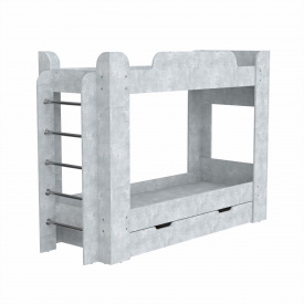Двоярусне ліжко Компанит Твікс 1 210,8х77,6х152,2 см Бетон