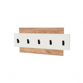 Вішалка на стіну Эверест Нордік-800 80х6х36 см крафт золотий білий