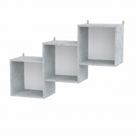 Полиця навісна Компанит П 3 111,4х30х75 см Бетон