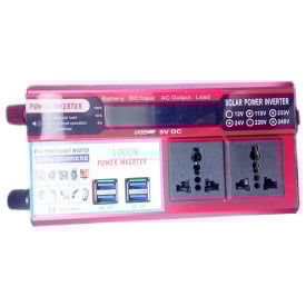 Автомобильный инвертор Solar Power Inverter 017 c 12V на 220V 1000W модифицированная синусоида Red (11060-hbr)