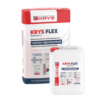 Эластичная универсальная полимерцементная гидроизоляция KRYS Flex 35 кг на 10-12 кв.м.