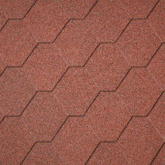 Бітумна черепиця Superglass Hex (10) Tile Red Суми