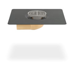 Балконна воронка SitaMini кутова з ПВХ фартухом (діаметр 75 мм) Свеса