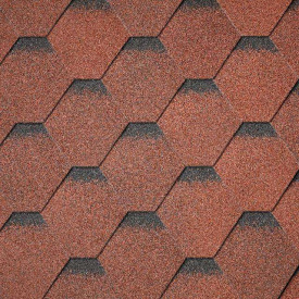 Бітумна черепиця Superglass Hex (20) Tile Red ultra