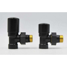 Комплект радіатор кранів кутовий Vario Term Swing,Matte black (ZIS24/FК)