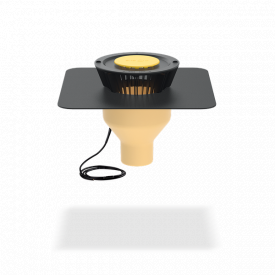 Покрівельна воронка з поліуретану SitaStandard вертикальна, з ПВХ-фартухом та системою обігріву (діаметр 160 мм)