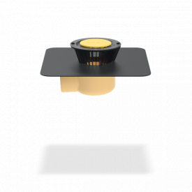 Покрівельна воронка з поліуретану SitaTrendy кутова з ПВХ-фартухом (діаметр 110 мм)