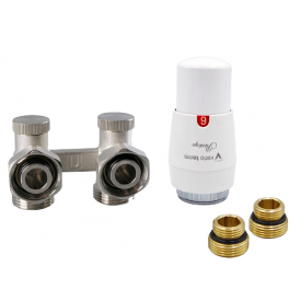 Комплект Vario Term, Standard тип V, Prestige, кутовий, білий, PRNYGS0206C/FK (with nipples)