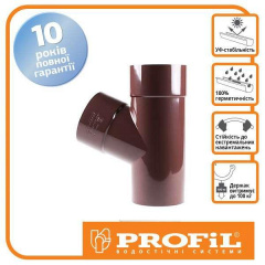 Тройник Profil 100/100/67 130 коричневый Южноукраинск