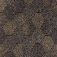 Битумная черепица Number One Hex (53) Autumn Brown Лозовая