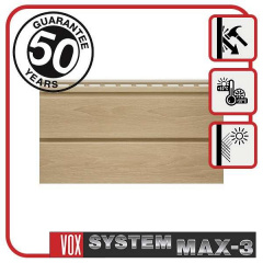 Сайдинг виниловый VOX System MAX-3 Панель плоская X3-05 "бук" 3,85 м, 0,96 м2 Сумы