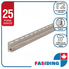 Планка FaSiding WoodHouse "J-trim" "Дуб мореный" SVP-15, 3.05м Київ