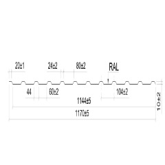 Профнастил С10 0,5 RAL 8017 Арт.200044-8017 Петрово