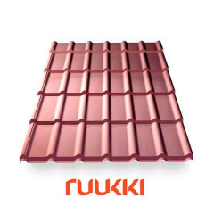 Металлочерепица Ruukki 20 Decorrey Grand (Руукки Декоррей) 0.45 мм RAFMATT (матт) Березнеговатое