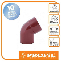 Колено Profil 100 красное Калуш