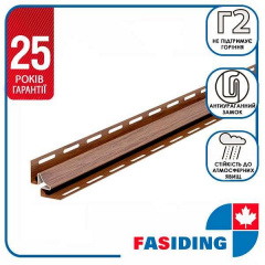 Планка FaSiding WoodHouse "внутренний угол" "Дуб золотой" SVP-13, 3.05м Энергодар