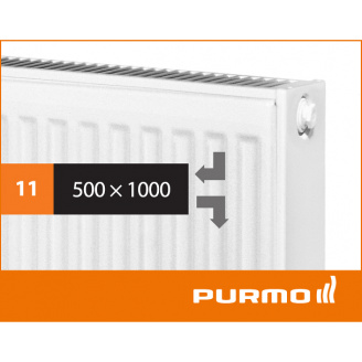 Стальной панельный радиатор PURMO Compact 11 500x 1000