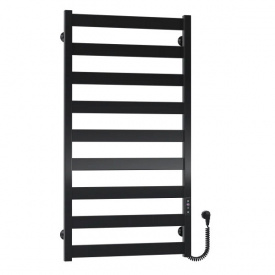 Полотенцесушитель электрический Deffi Harmony П9 1000х500 крашеная сталь, черный, JD04