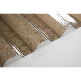 Поликарбонатный шифер TOMO Plex бронзовый текстурированный 2000*1045*1,1мм трапеция