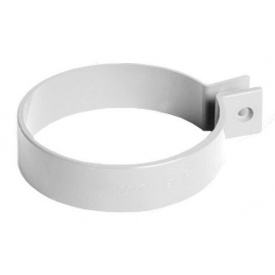 Хомут трубы водосточной системы Бриза (Bryza) 90 мм белый