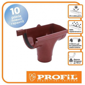 Воронка Profil правая Р 90 красная