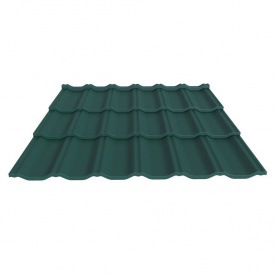 Металлочерепица ГРАДО 0,45 RAL 3005 Арт.201265-3005 201265-6005, RAL 6005 (Зеленый мох)