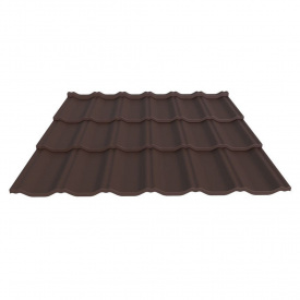 Металлочерепица ГРАДО 0,45 RAL 3005 Арт.201289-3005 201289-8017, RAL 8017 (Шоколадно-коричневый)