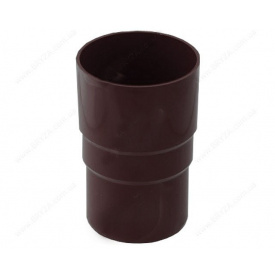 Муфта трубы водосточной системы Бриза (Bryza) 90 мм коричневый