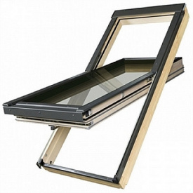 Мансардное окно Fakro FTS-V U2 среднеповоротное с вентиляционной щелью V10 66х118