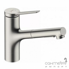 Смеситель для кухни с вытяжным изливом Hansgrohe Zesis M33 KM 150 2j 74820800 нержавеющая сталь Долина