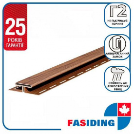 Планка FaSiding WoodHouse "Соединительная" "Дуб золотой" SVP-18, 3.05м