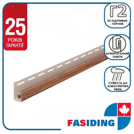 Планка FaSiding WoodHouse "J-trim" "Дуб золотой" SVP-15, 3.05м