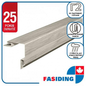 Планка FaSiding WoodHouse "внешний угол" "Дуб мореный" SVP-12, 3.05м